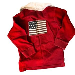 Ralph Lauren Kids Red Polo Shirt with Flag Patch